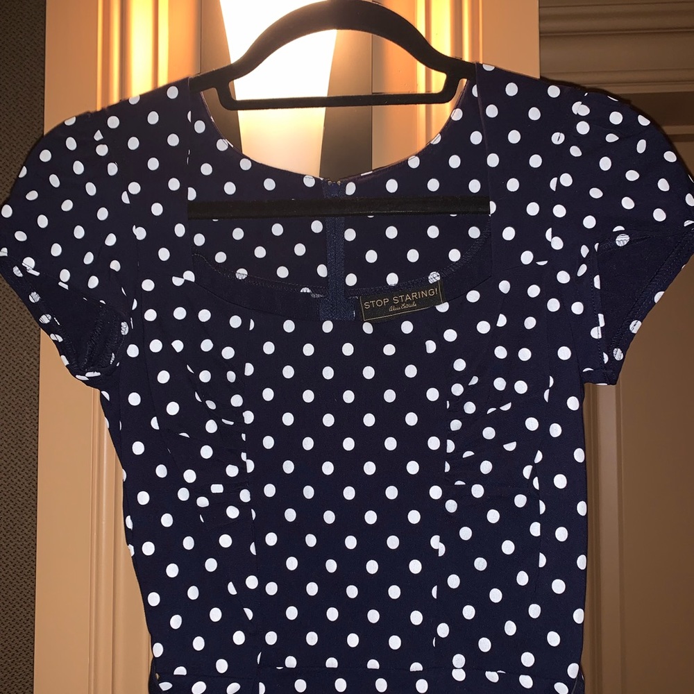 Stop Staring Polka Dot Midi Dress